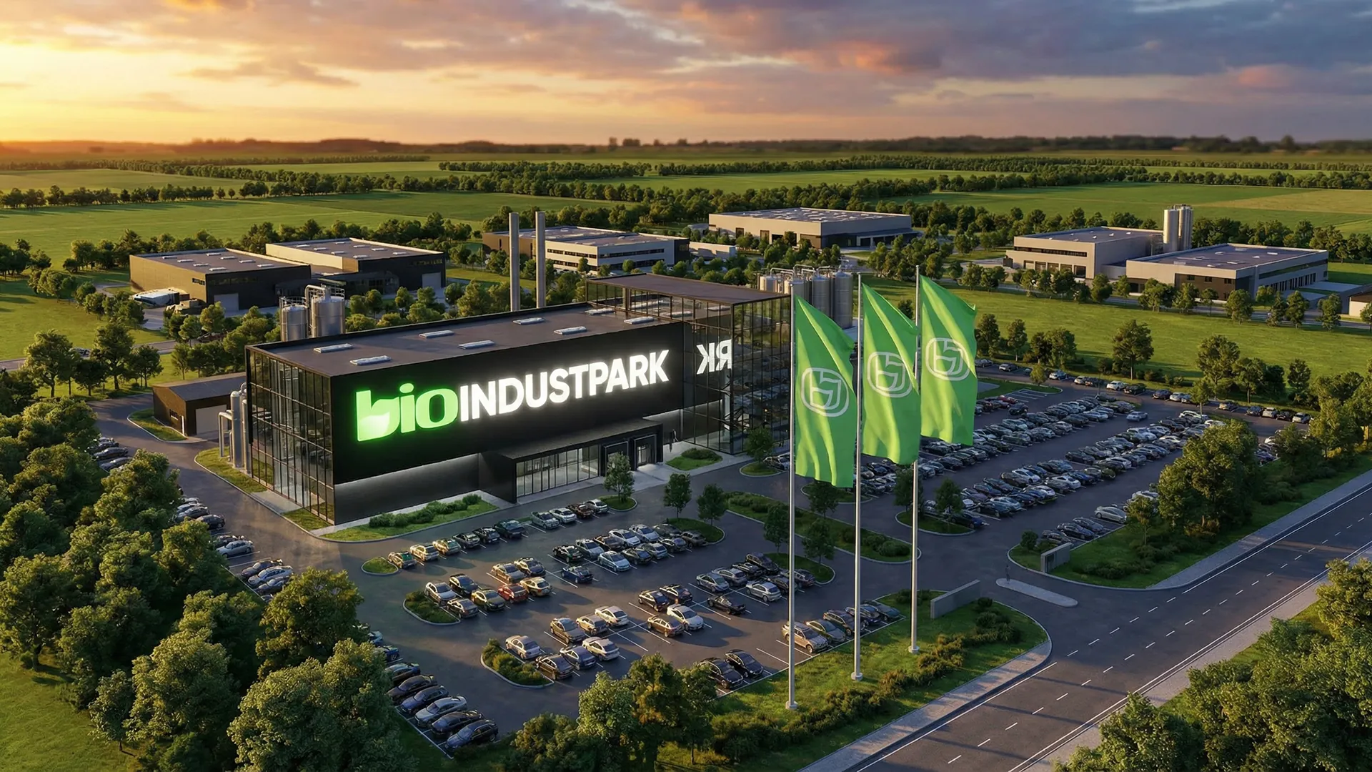 Bioindastpark industrial park aerial view